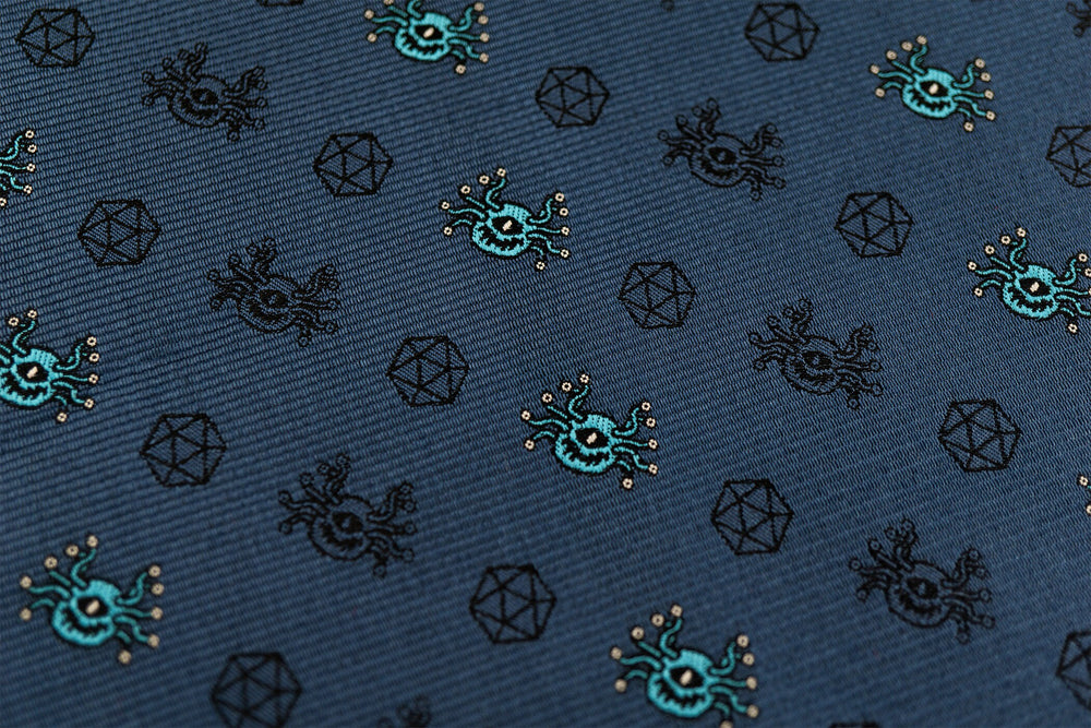 Stylish Beholder Pattern Bow Tie - Dice Bow Tie - D&D Dungeon Master's Gift - Fun DnD Accessory - TTRPG Formal Wear