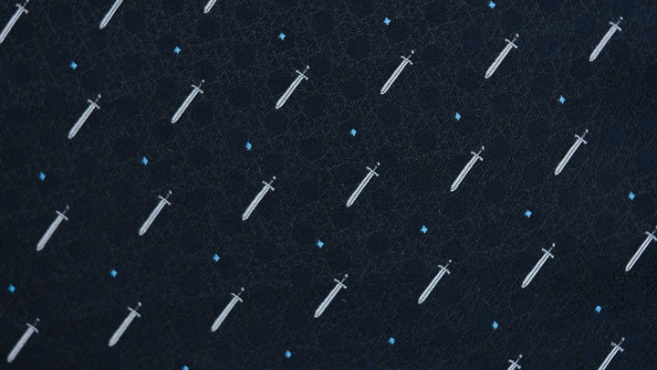 Necktie: TTRPG Swords with Subtle D20 Pattern