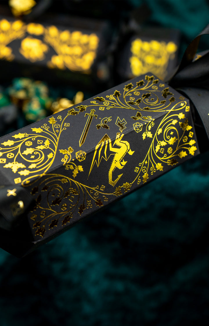 TTRPG Christmas Cracker with Mystery Dice Set