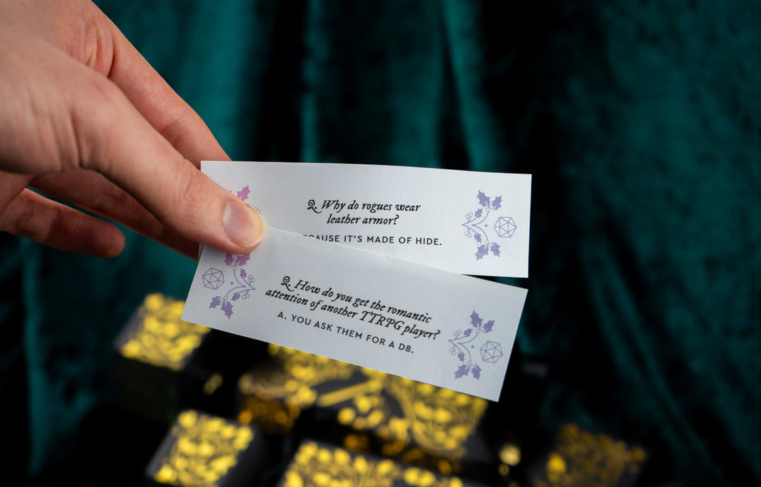 TTRPG Christmas Cracker with Mystery Dice Set