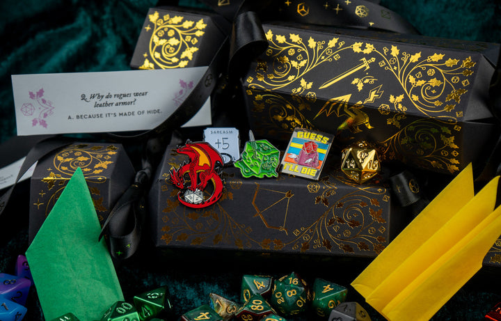 TTRPG Christmas Cracker with Mystery Dice Set
