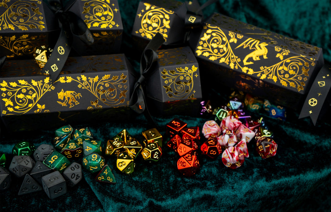 TTRPG Christmas Cracker with Mystery Dice Set