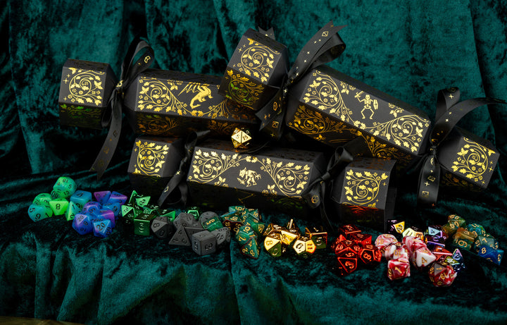 TTRPG Christmas Cracker with Mystery Dice Set