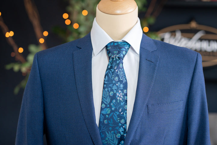 Necktie: Floral Hidden Dice