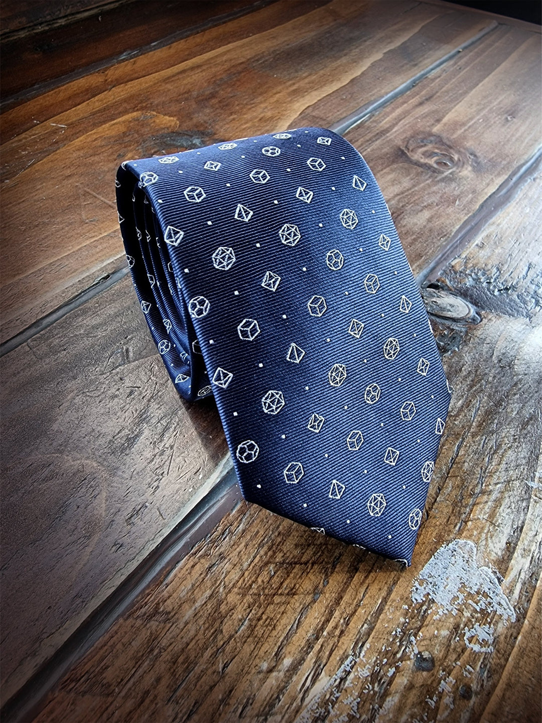 The Original Stylish Polyhedral Dice Necktie - Dice Tie - D&D Dungeon Master's Gift - DnD Accessory