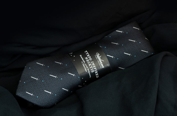 Necktie: TTRPG Swords with Subtle D20 Pattern