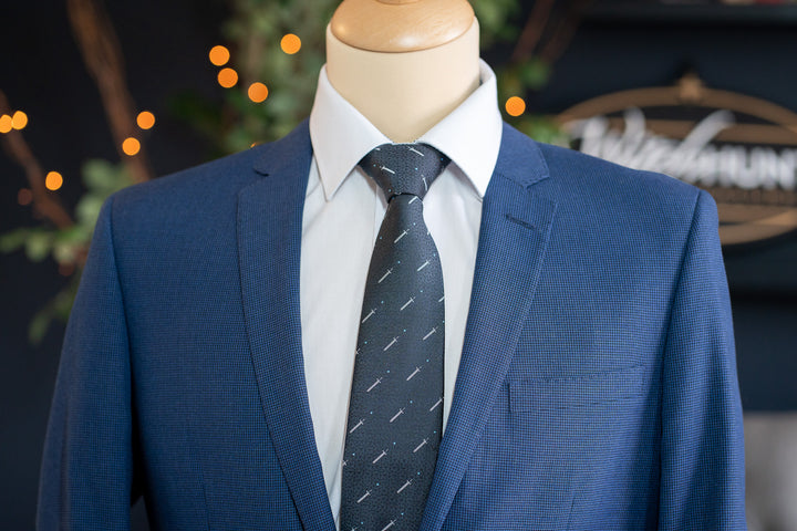 Necktie: TTRPG Swords with Subtle D20 Pattern